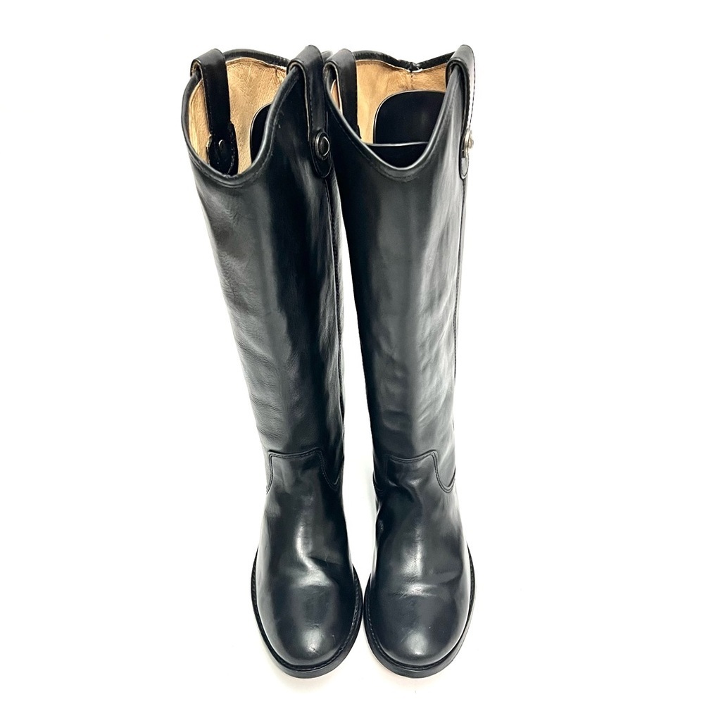 FRYE | Vintage 1990s women's black leather knee high equestrian riding boots - Picture 2 of 8